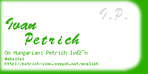 ivan petrich business card